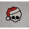 Handmade Monster Skull Santa Hat Christmas 3 3/4 inch  Iron on Applique Patch