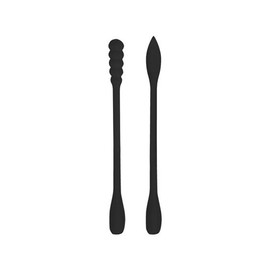 Dr. Easy 3TYPE (Round + Spiral + Cone) Cotton Black Dual Sterilized Cotton Swab 300 Pieces x 3 Packs Safe Paper Stick