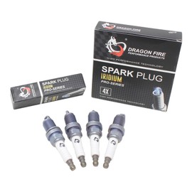 DRAGON FIRE PERFORMANCE Set of 4 IRIDIUM Spark Plugs Compatible with 2011-2021 Chevy Cruze 2012-2020 Sonic, 2013-2021 Buick Encore, 2013-2021 Chevy Trax 1.4L I4 Turbo 55576026 A3922 OEM Fit DFSP1013x4