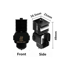 0.4MM Hardened Steel Nozzle Assembly Hotend Kit, Extra 0.4/0.6/0.8mm Hardened Steel Nozzles for Bambu Lab A1 Mini 3D Printer Accessory