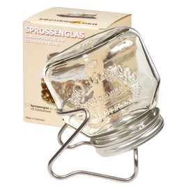 Eschenfelder Sprouting Glass 750 ml with Stainless Steel Frame
