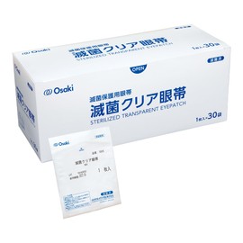 OO Osaki 73315 Sterile Clear Eyepatch with String 1 Piece (30 Bags), Made in Japan