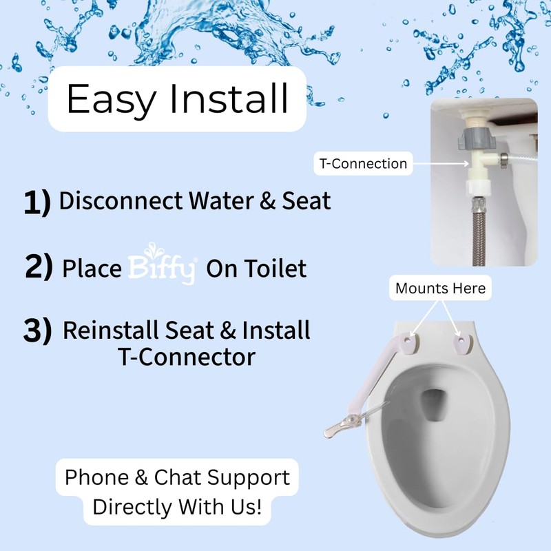 The BIFFY Classic Bidet Attachment- Physician Designed & Clinically Tested,