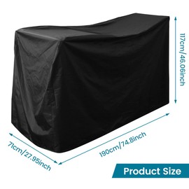 Heavy Duty Mobility Scooter Cover, 190D Oxford Waterproof Anti-UV Wheelchair Storage Cover, Anti Dust Motorbike Protector for Most Mobility Scooter(190X71X117cm)