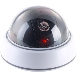 VisorTech Dummy Camera: Dome Surveillance Camera with Transparent Dome and LED (Fake Surveillance Camera, Outdoor Surveillance Cameras, Surveillance Cameras)