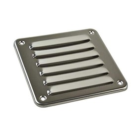 MARINE CITY 316 Stainless-Steel 4-13/16” × 5” Rectangle Stamped Louvered Vent for Marine Yacht