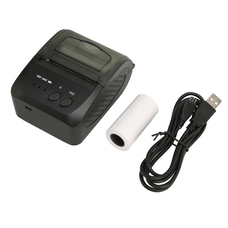 Portable Receipt Printer 58mm Bluetooth 4.0 Fast Printing Low Noise