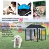 LYBOSH Outdoor Dog Kennel Cover,Full Coverage for 4.2'Dx4.2'Wx4.5'H Dog Cages,600d
