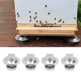 Eleqldwen Ant Proof Hive Feet Stainless Steel Beehive Base Ant Proof Hive Feet Ant Proof Hive Feet