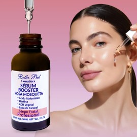 Srum Booster Facial Bella Piel Rosa Mosqueta 30ml cido Hialurnico Baba Caracol Antiedad