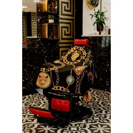 Hairdressing cape, original Barbermood barber cape, gold cape, professional hair design cape, hair styling accessories, cutting cape, adult cape, hairdressing supplies, hair cutting cape.