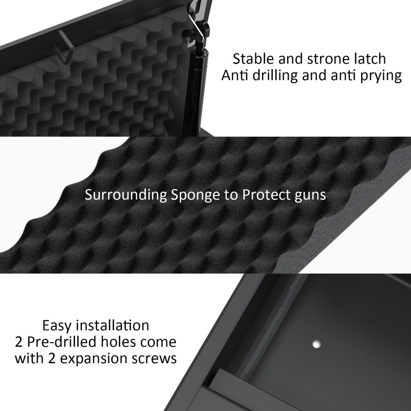 [ 20% Larger capacity ] Biometric gun safe with fingerprint