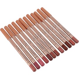 Juego de 12 Delineadores de Labios de Larga Duración, Lápiz de Maquillaje de Labios Altamente Pigmentado, a Prueba de Manchas para Uso Diario, Aplicación y Sedosa con Punta