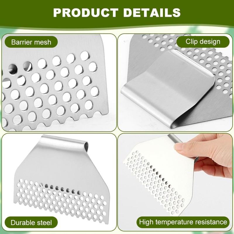 Griddle Grease Gate Blocker, Food Mesh Screen Grease Trap Cover