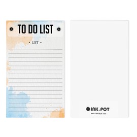 Inkdotpot Daily Planner List Pad Notepads Memo Pad, Undated To-Do List Tear Off pad - 4.5 x 7.5 Inches (50 Sheets) Organizer- Scheduler- Organize Tasks- Lists