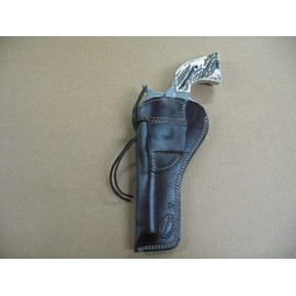 Azula RIGHT HAND Custom Leather Molded Strong Side Gun Holster for 1851 Navy Blackpowder (Colt, Pietta,Traditions, Uberti) Single Action 7.5" Revolver DARK BROWN RIGHT HAND