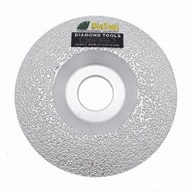 SHDIATOOL 4 Inch Diamond Grinding Cup Wheel for Granite Marble Iron Steel Masonry Convex Vacuum Brazed Grinding Disc Fits 7/8 Inch Arbor