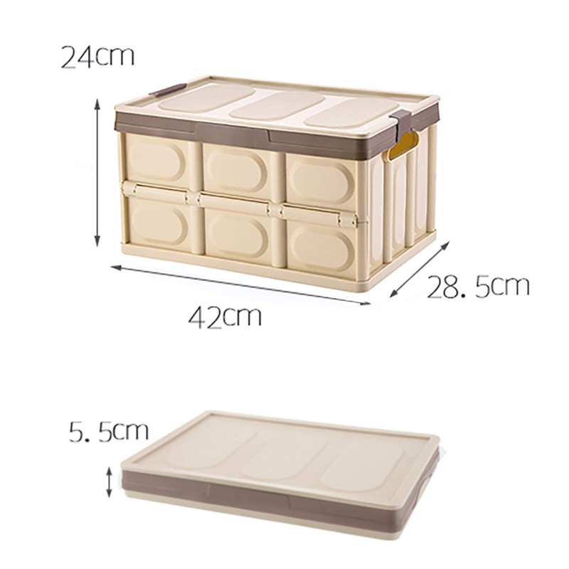 jocabo Collapsible Storage Box with lid 30L Lidded Storage Bin