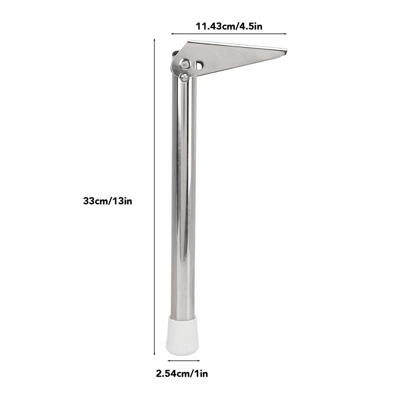 Stainless Steel Seat Support Swing Leg, 13 Inch Marine Folding