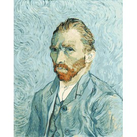 YEESAM ART Paint by Numbers for Adults, Self Portrait by Van Gogh 16x20 Inch Linen Canvas Acrylic DIY Number Painting Kits Wall Art Decor Gifts (Framed)