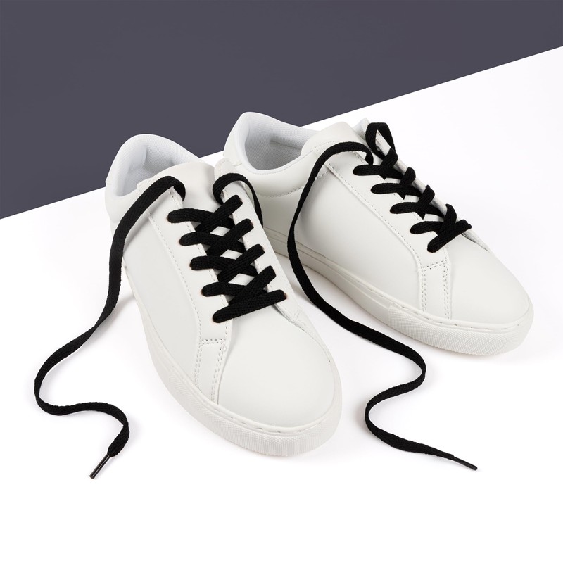 Kilter Flat Trainer Shoelaces - Black - 140 cm -