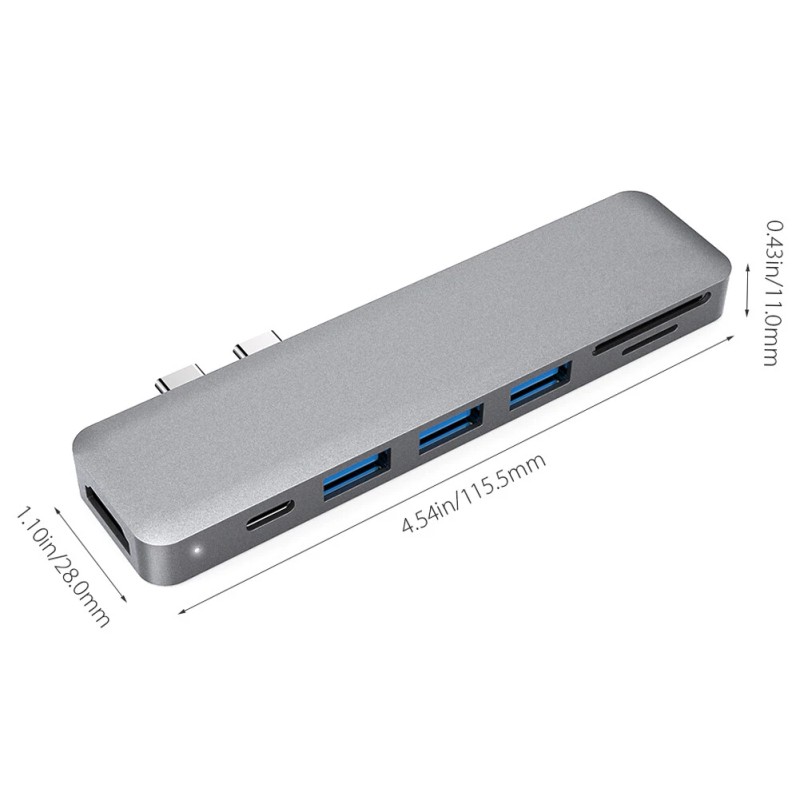 dodocool 7 in 1 USB-C Hub 4K HDMI SD/TF Card