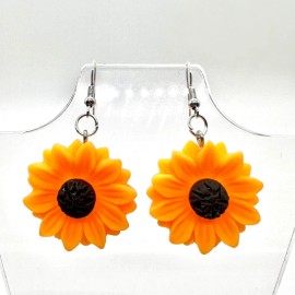 Handmade Sun Flower Earrings - Daisy Earrings - Spring Earrings - Summer Earrings