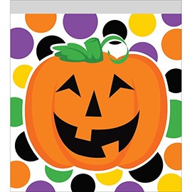 Creative Converting 10 Count Pumpkin Dots Sandwich Bags with Zipper, Multicolor