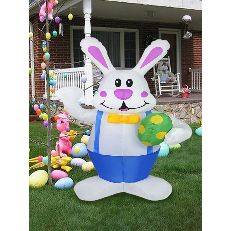 1.9M Easter Inflatable Bunny LED Lights Luminous Holiday Venue Decoration