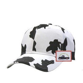 The Vintage Year Milk Cow Adjustable Snapback Baseball Cap White Free Patch (Truck)
