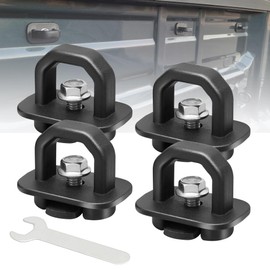 RED WOLF Tie Down Anchors Truck Bed Side Wall Anchor for 2007-2023 GM GMC Canyon Chevy Silverado, 2015-2023 Colorado Sierra for #DZ97903 Aluminium Alloy Carbon Steel w/Wrench 4 Pcs