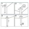 DEOLER Brushed Nickel Shower Arm with Flange, Square, 4 Inch,