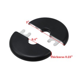 LC LICTOP Round Escutcheon Plate Wall Split Flange Wall-Mounted Self-Adhesive Water Pipe Cover 2 Inch Outer Diameter and 0.4 Inch Hole Black 6Pcs