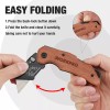 WORKPRO Folding Utility Knife Wood Handle Heavy Duty Box Cutter