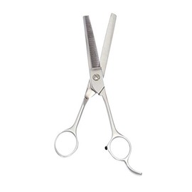 ShearsDirect Tijeras de adelgazamiento profesionales hechas a mano de 16,5 cm, 46 dientes, con asas opuestas y reposamanos fijos, 2.5 onzas