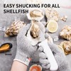 ADORAMBLING 2PCS Oyster Shucking Knife + 4PCS A5 Cut-Resistant Gloves(2M+2L),8"
