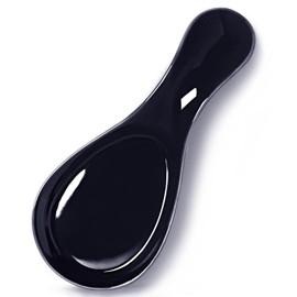 GDCZ Porcelain Spoon Rest - Large Spoon Holder Utensil Rest for Kitchen Counter Stove Top, Dishwasher Safe (Navy-Black)