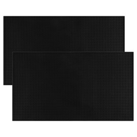 Extra Large (28 inch by 16 inch) Thick Rubber Service Bar Mat for Home Kitchen Counter Mat, Bartender Bar Mat, Dish Drying Mat, 2 Packs Black