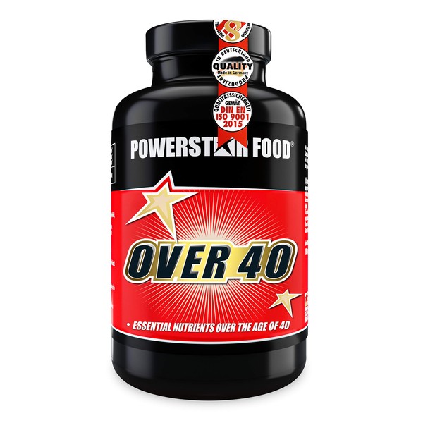 Over 40 | Tin of 300 Capsules | Nutrient Supply for Athletes in Middle Age | Anti-Ageing Product - Made in Germany