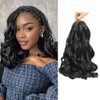 Black French Curl Braiding Hair 12 Inch 8 Packs