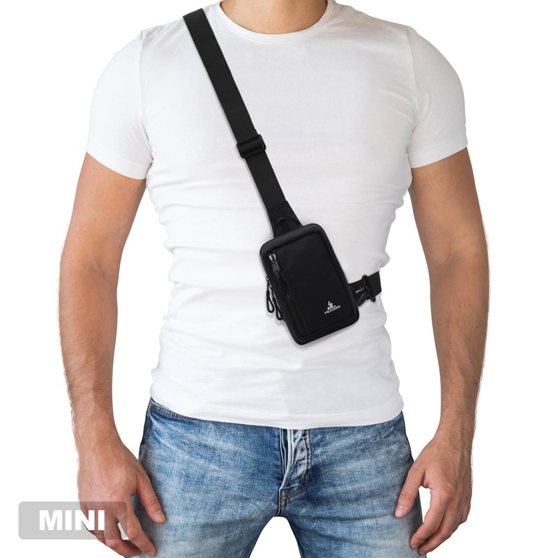 Peicees Small Crossbody Bag for Men Women Mini Sling Bag
