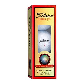 TITLEIST Titleist HVC SOFT DISTANCE Soft Distance, White, Pack of 3