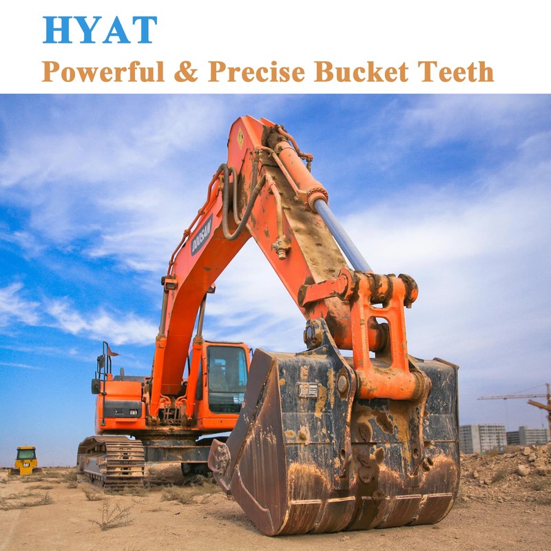 HYAT 1U3202 Excavator Bucket Teeth + 8E6208/9W7112P W/Pins + 8E6209/4T0001W