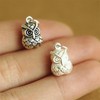 SUGARKITTEN LONDON Sterling Silver Owl Pendant Two Sided Bell Hollow