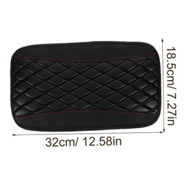 ABOOFAN Car Center Armrest Cover PU Leather Slip Pad Easy to Clean Durable Protection for Suv Truck Interior Accessories Black