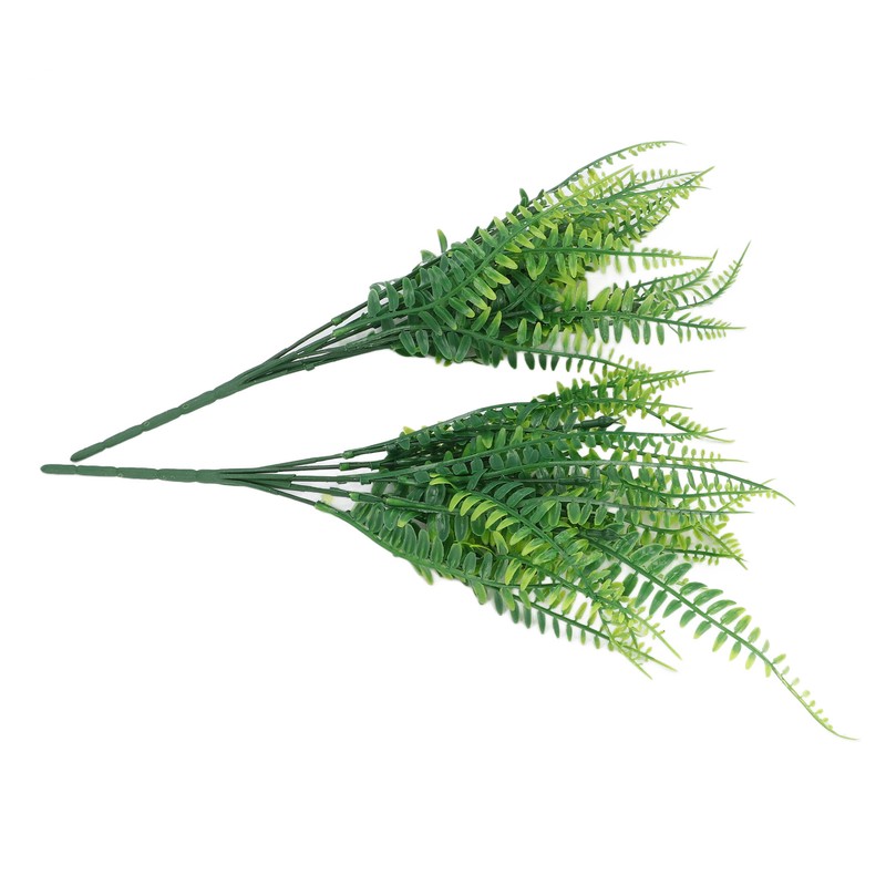 12pcs Artificial Plants Greenery Simulation Plants Fern Wort Fake Grass