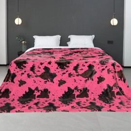 Fleece Bed Blankets King Size Hot Pink Soft Lightweight Fuzzy Cozy Queen Blanket Pink Strawberry Women Plush Decorative Blanket for Bed All Seasons