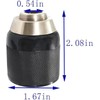 N196034 Chuck Keyless with N092854 1/4"-28 Left Hand Chuck Screw