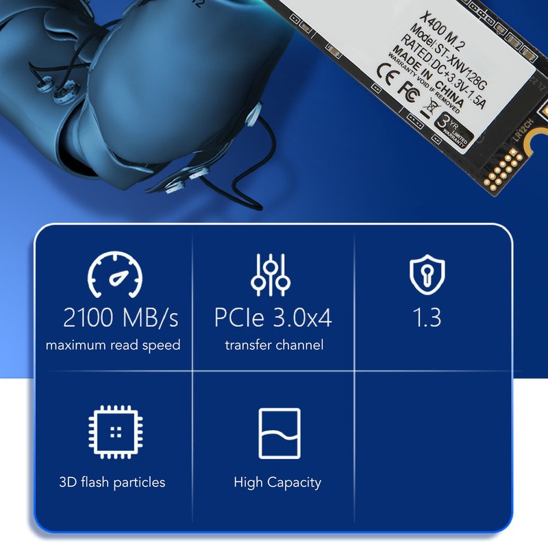 PCIE 3.0 Nvme M.2 SSD PCIE Gen3 X4 Interface 2100MB/s