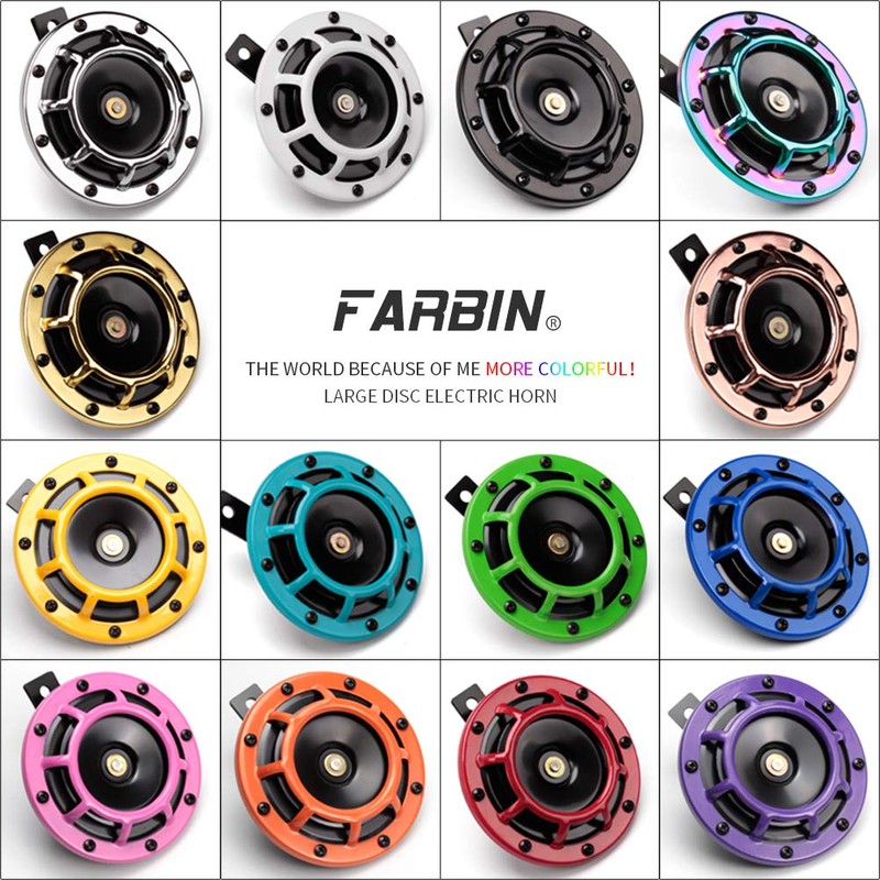FARBIN 12V Car Horn Loud Super Tone Electric Train Horn